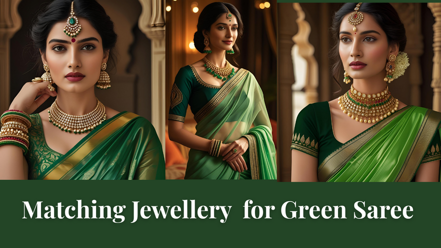 11 Green Saree Matching Jewellery Combinations