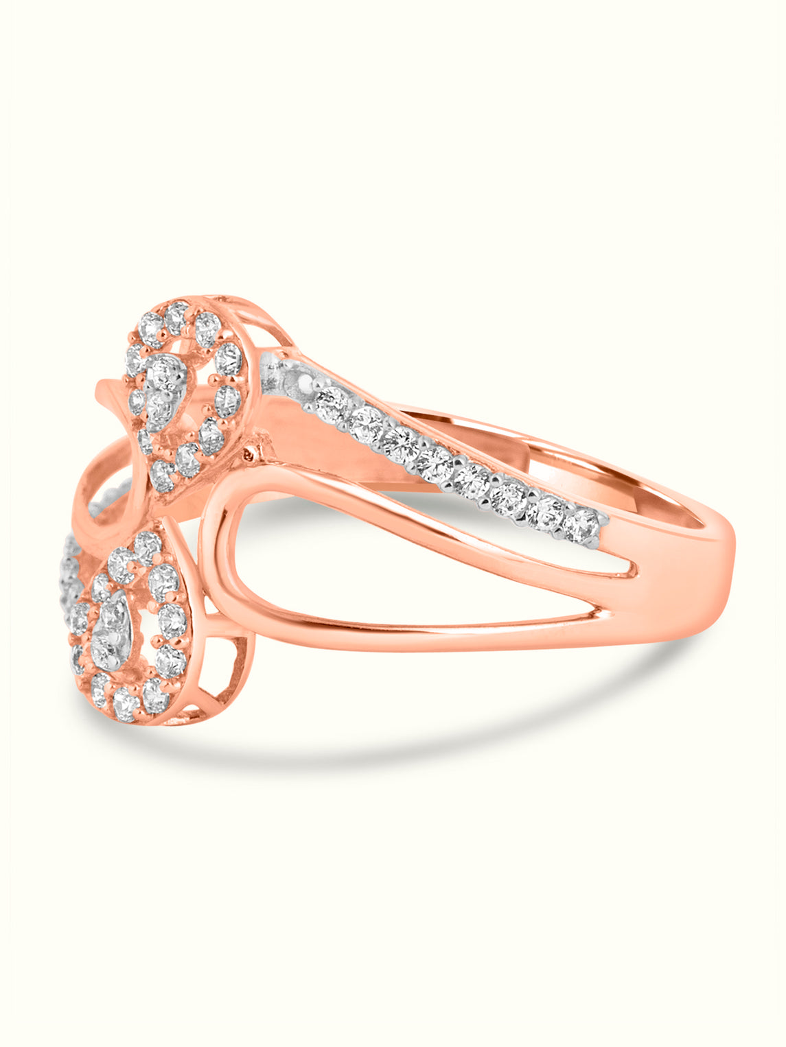 Triple Teardrop Diamond Ring