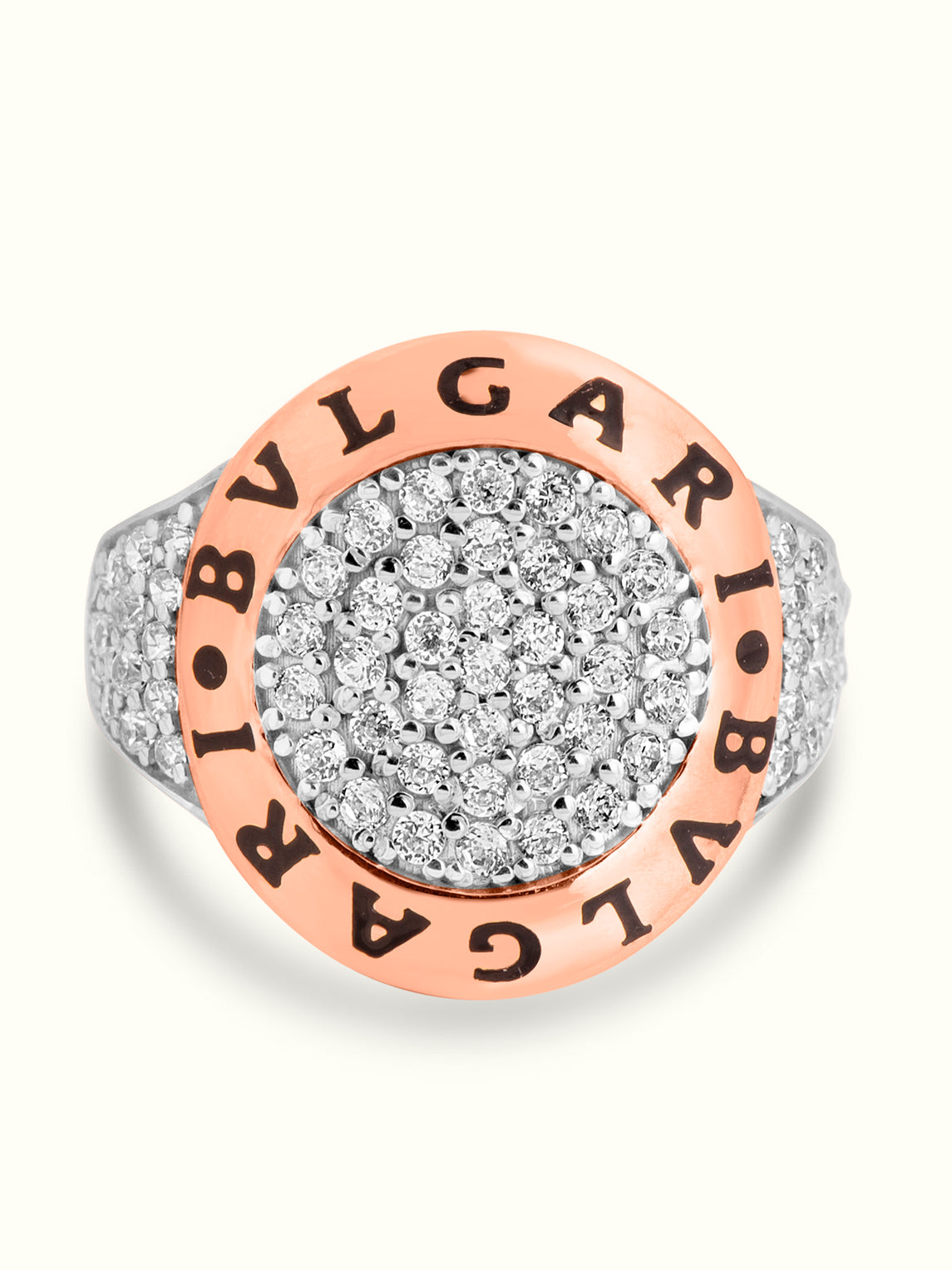 Bulgari Logo Diamond Ring