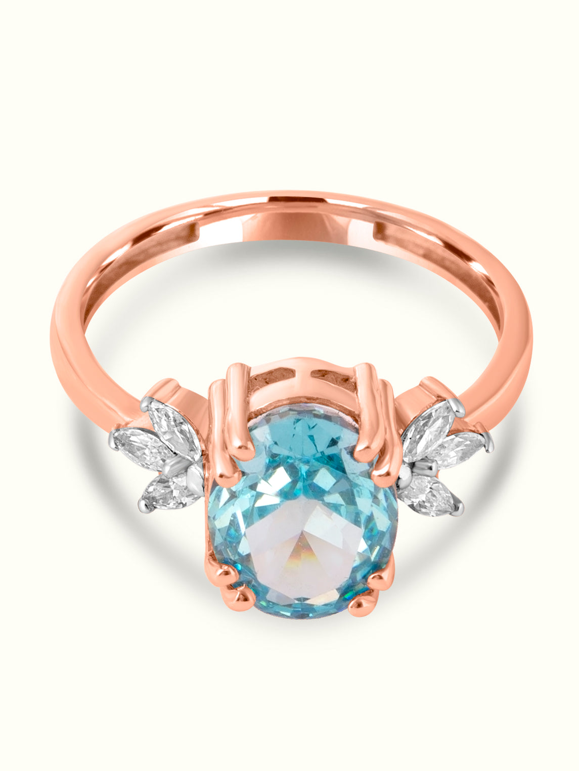 Blue Topaz Solitaire Ring