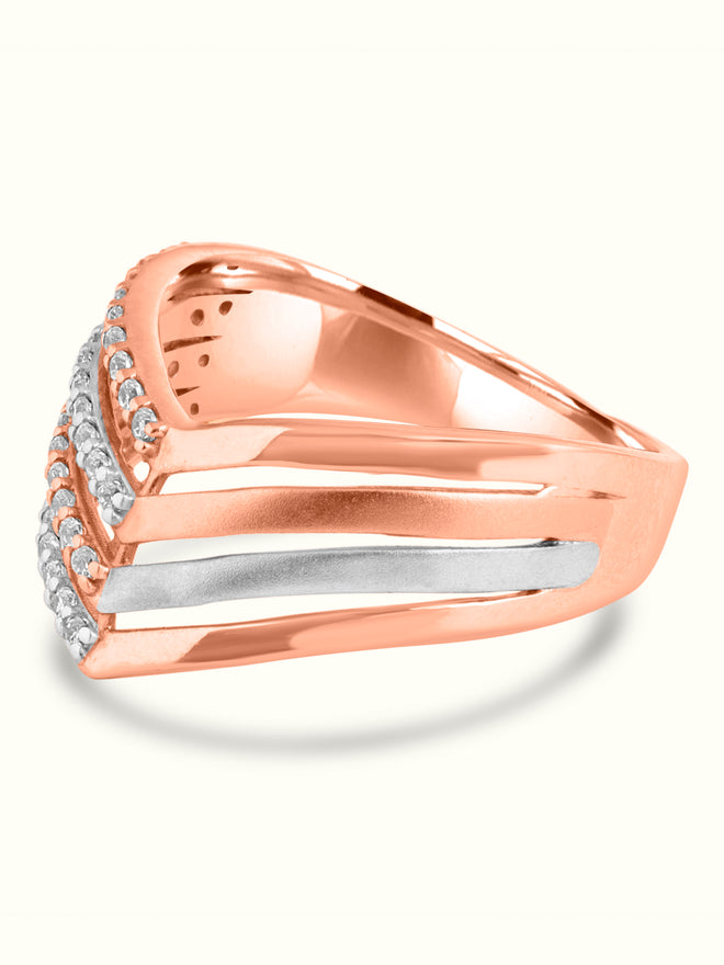 Chevron Diamond Ring