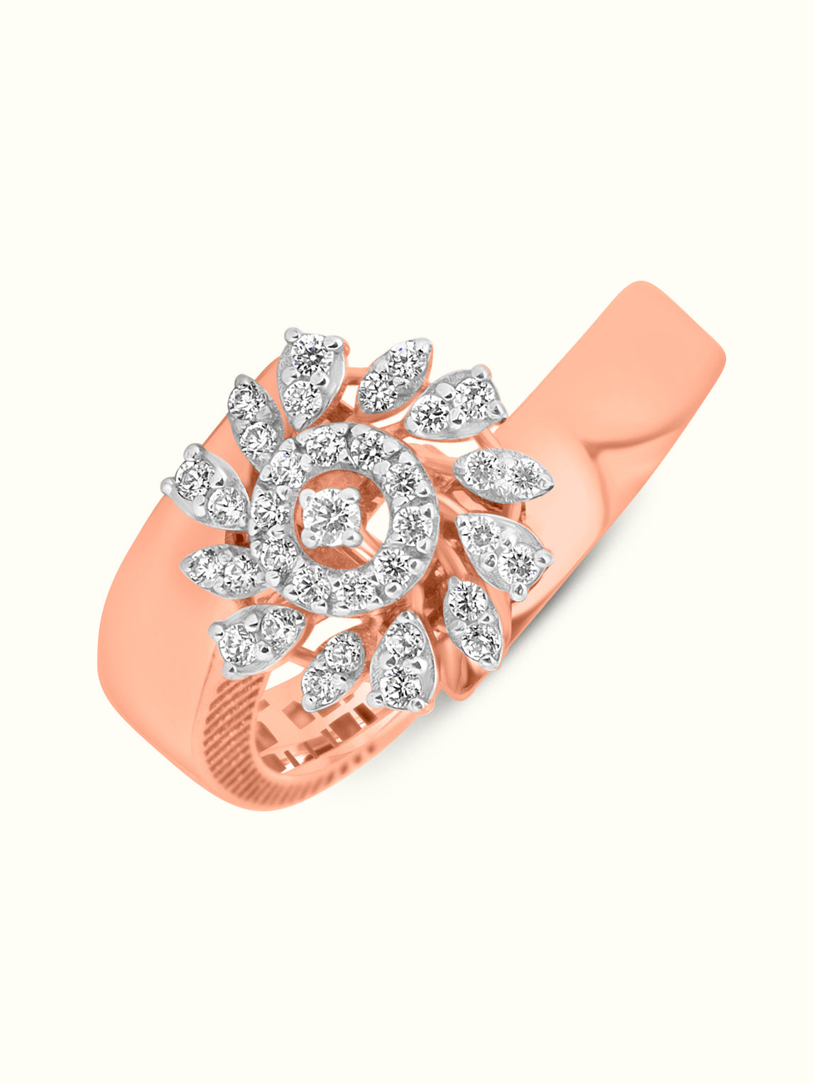 Diamond Sunburst Ring