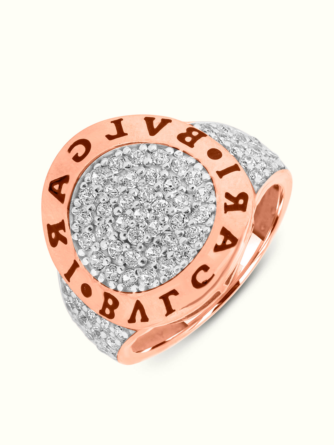 Bulgari Logo Diamond Ring