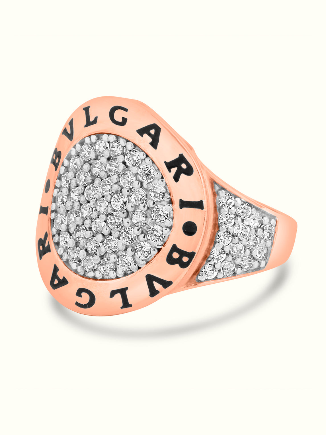 Bulgari Logo Diamond Ring