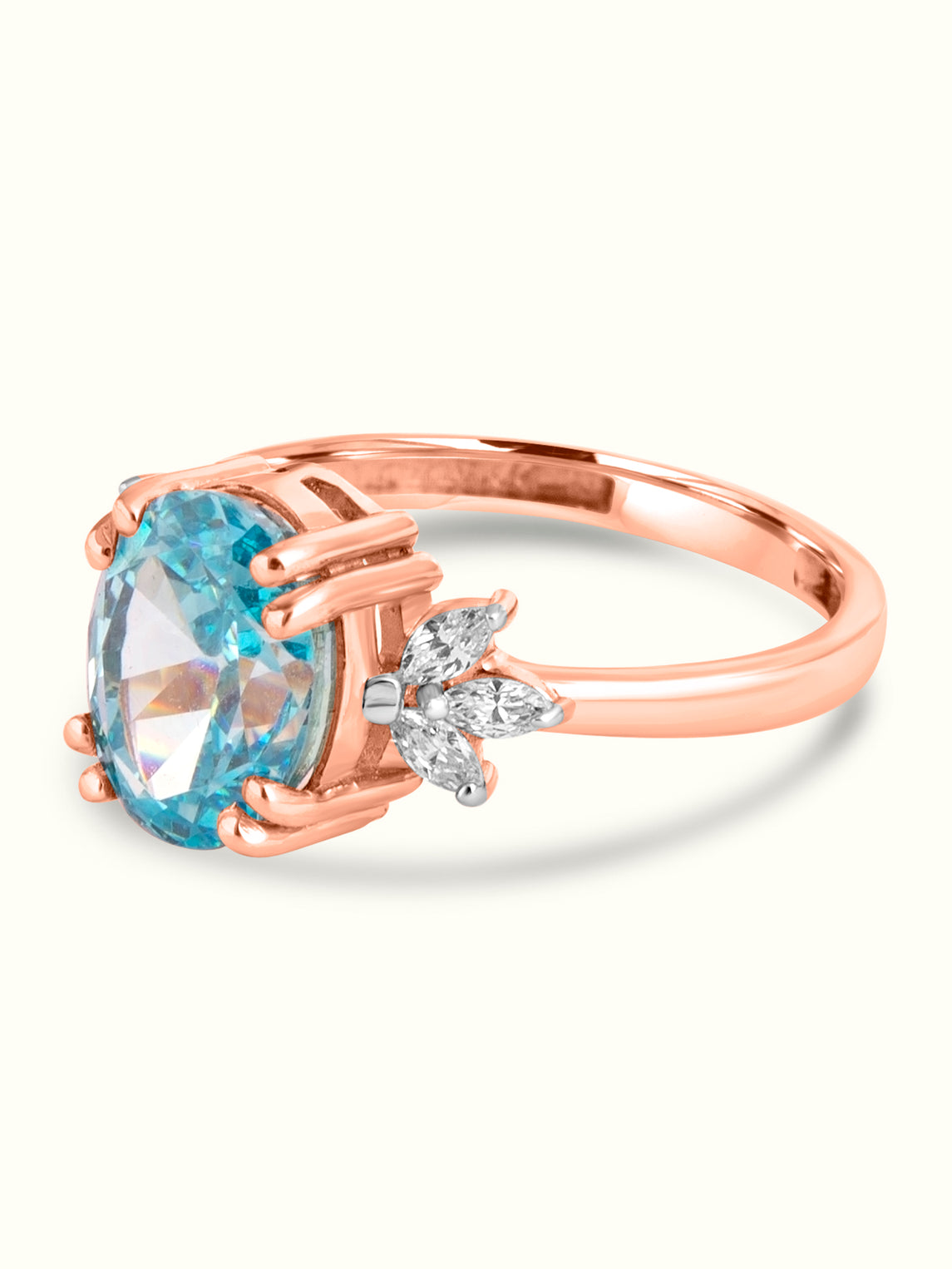 Blue Topaz Solitaire Ring