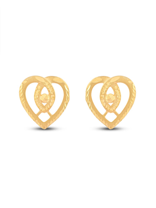 Golden Glow Heart Earring