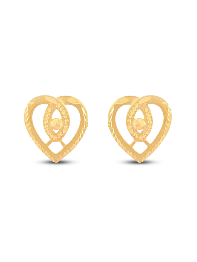 Golden Glow Heart Earring