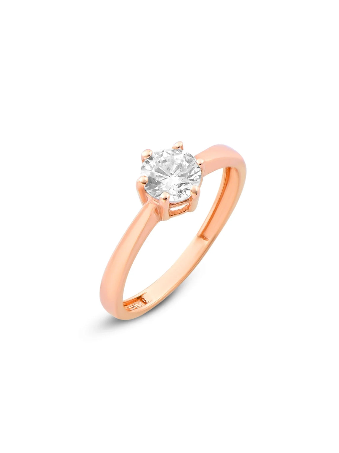 Blushing Solitaire Ring