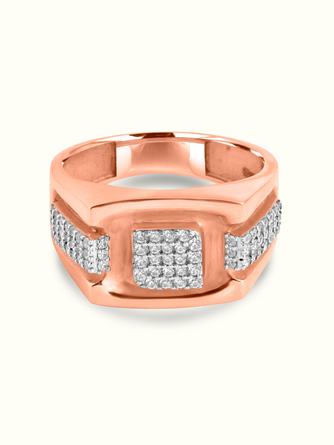 Diamond Pave Signet Ring