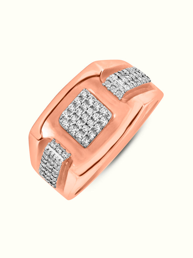 Diamond Pave Signet Ring