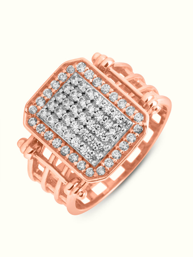 Caged Diamond Ring