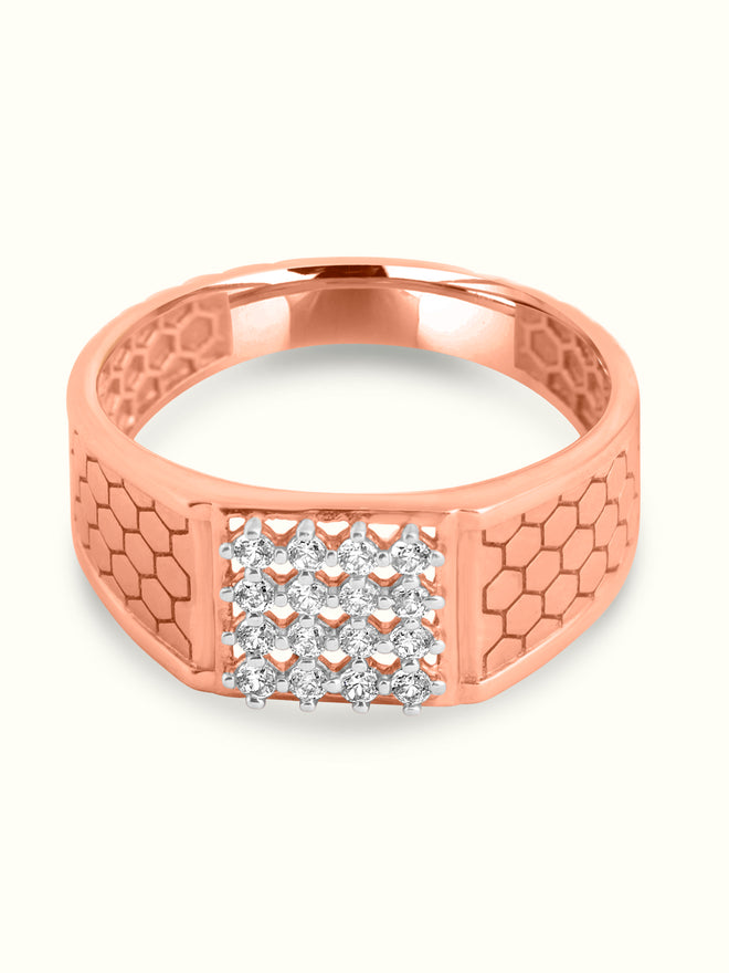 Honeycomb Diamond Ring