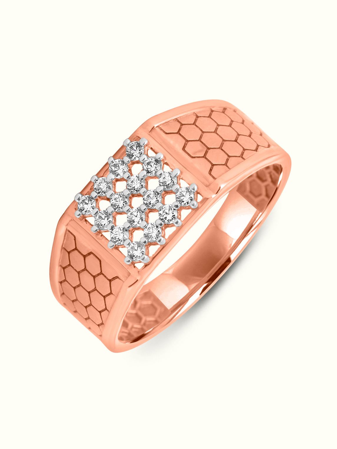 Honeycomb Diamond Ring