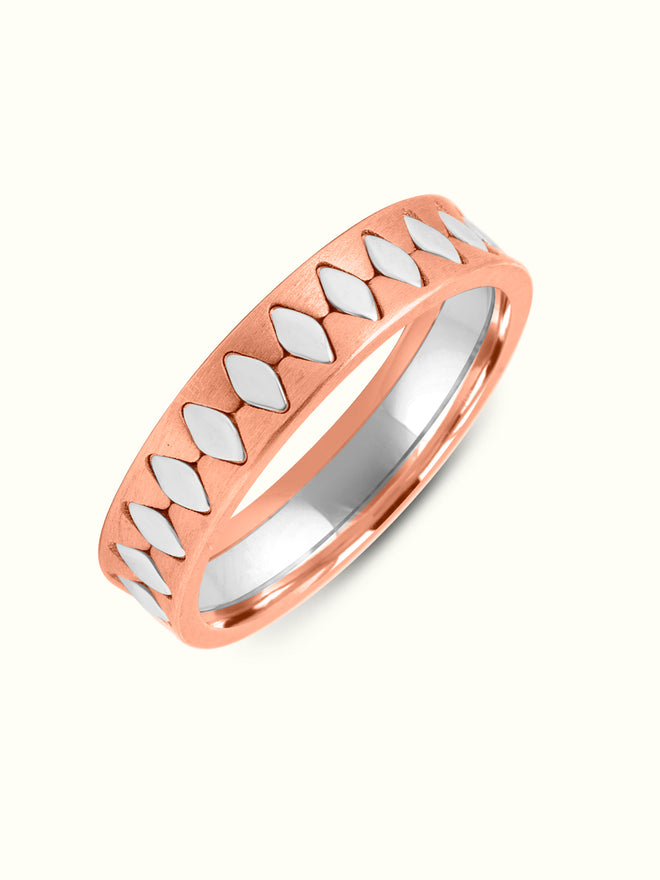 Modern Textured Wedding Ring for Women