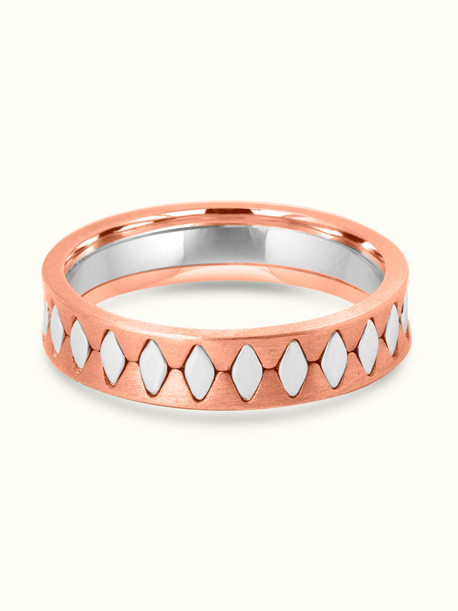 Modern Textured Wedding Ring for Women